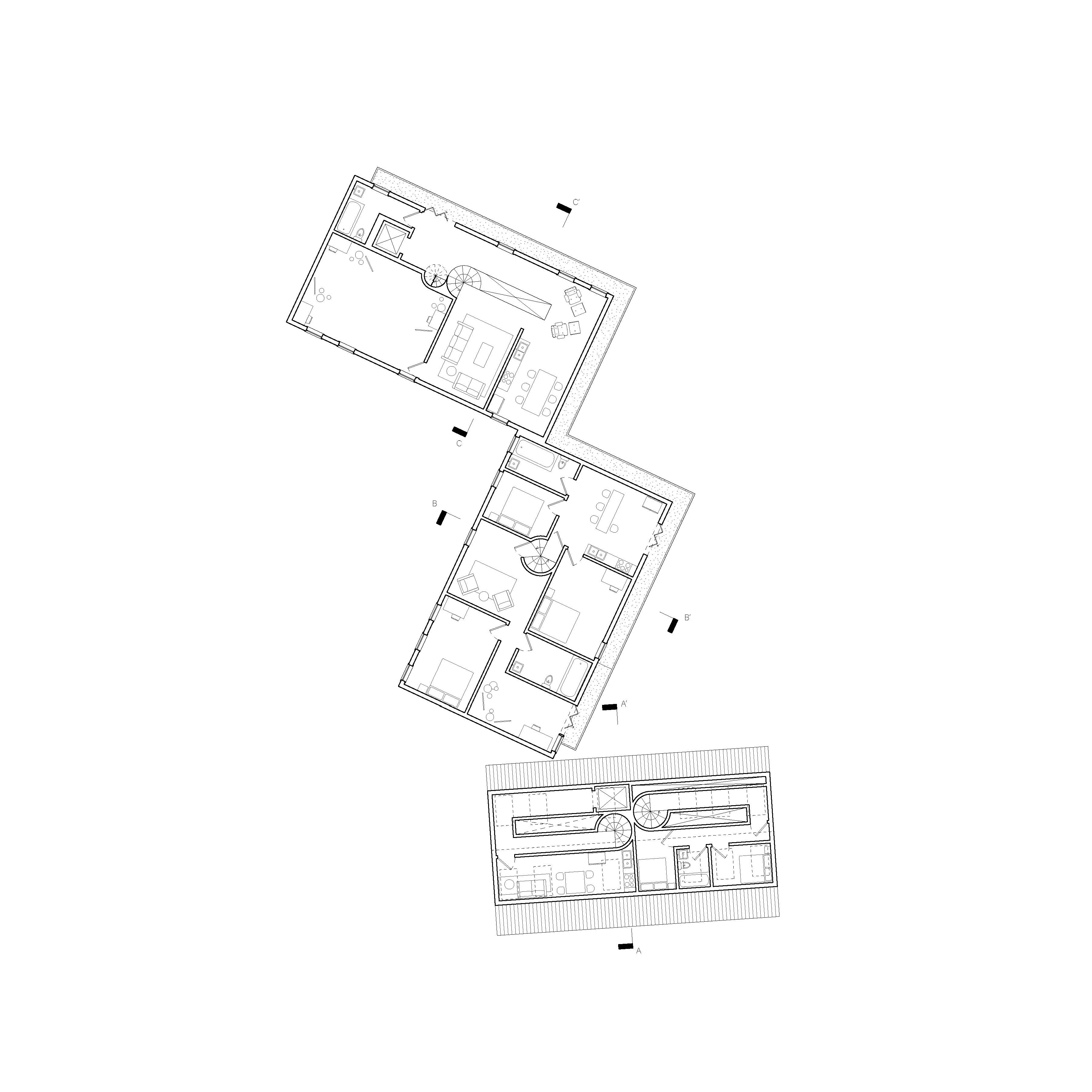 Third floor plan 3/32" = 1'-0"